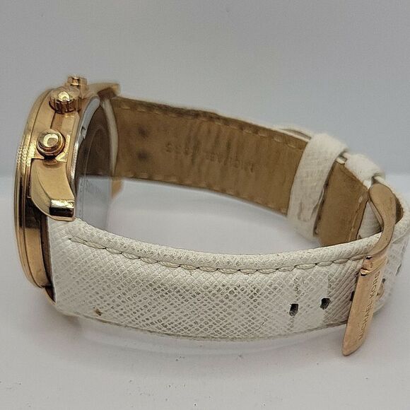 Michael Kors Mercer MK2289 Women's White Leather Analog Dial Quartz Watch AM419 - Picture 8 of 10